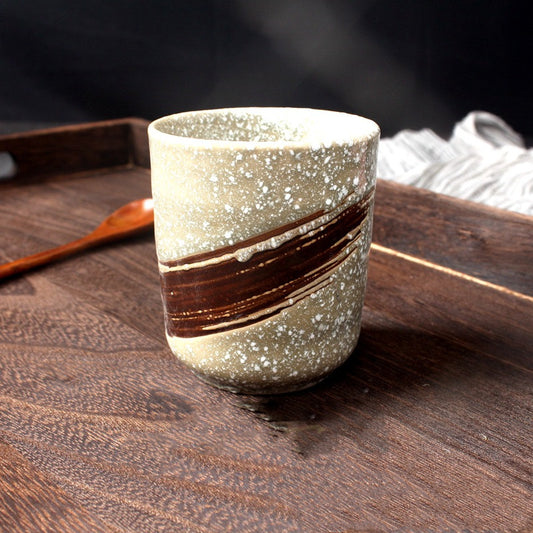 Japanese Style Ceramic Tea Cups Coffee Cups Kiln Pigmented Mugs Creativity Office Teacup Retro Drinkware